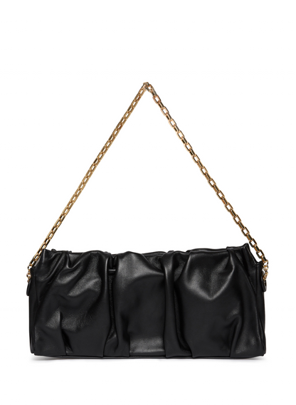 Long Vague Leather with chain Black Elleme