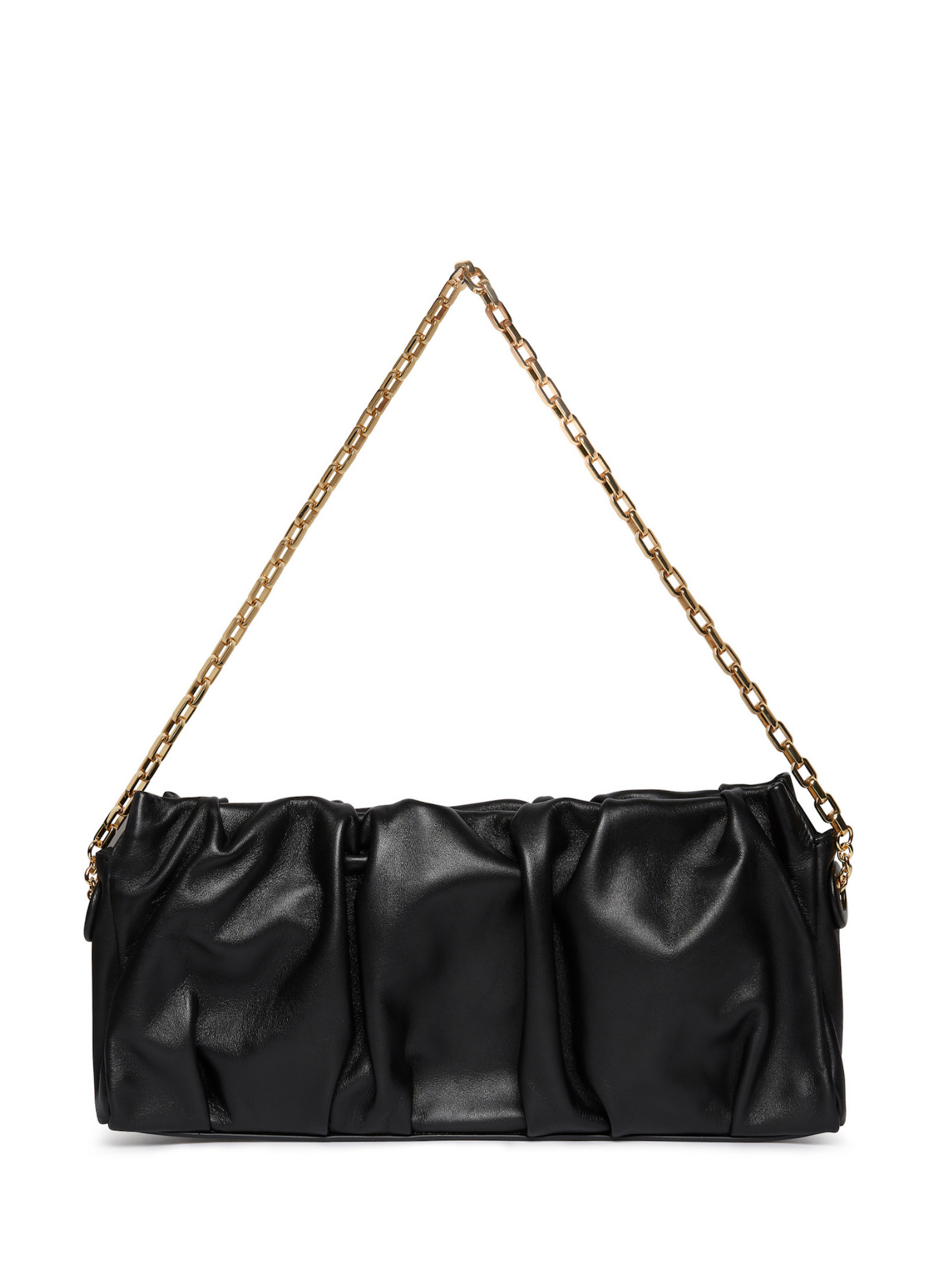Long Vague Leather with chain Black – Elleme