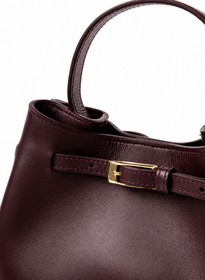 Belt Bag Small Leather Wine
