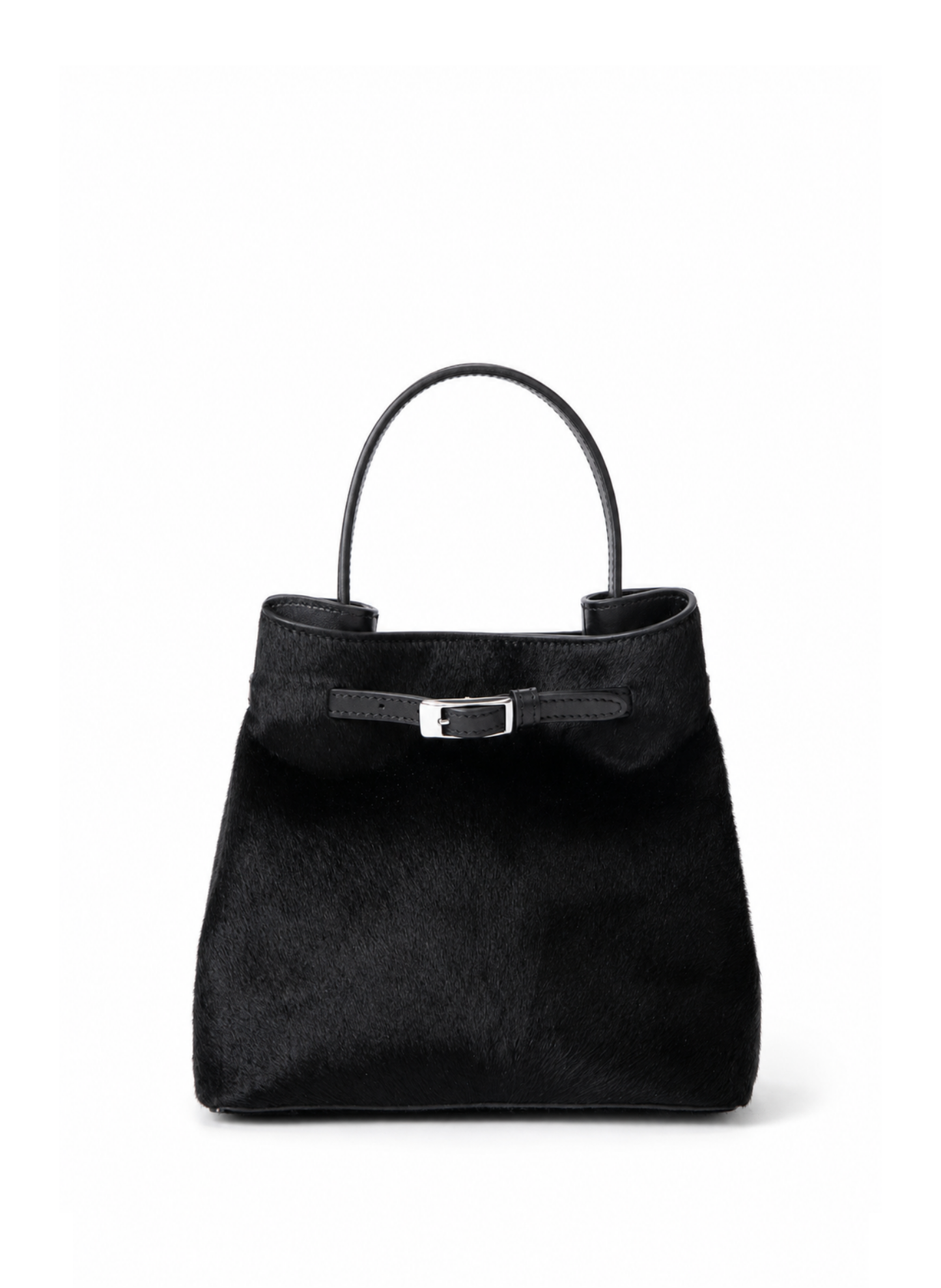 Belt Bag Small Calf Leather Black - Silver