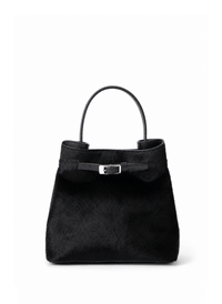 Belt Bag Small Calf Leather Black - Silver