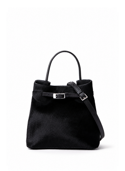 Belt Bag Small Calf Leather Black - Silver