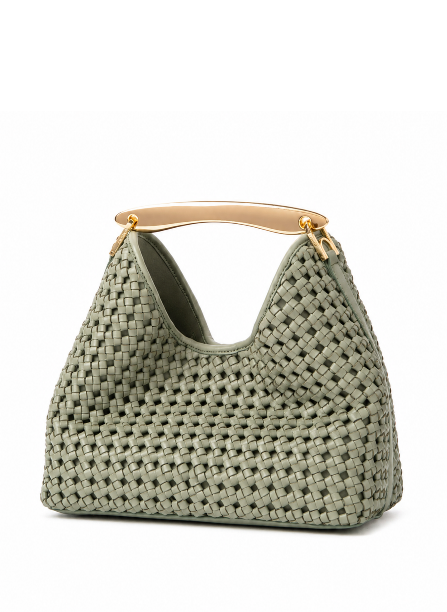 Boomerang Woven Leather Dusty Green