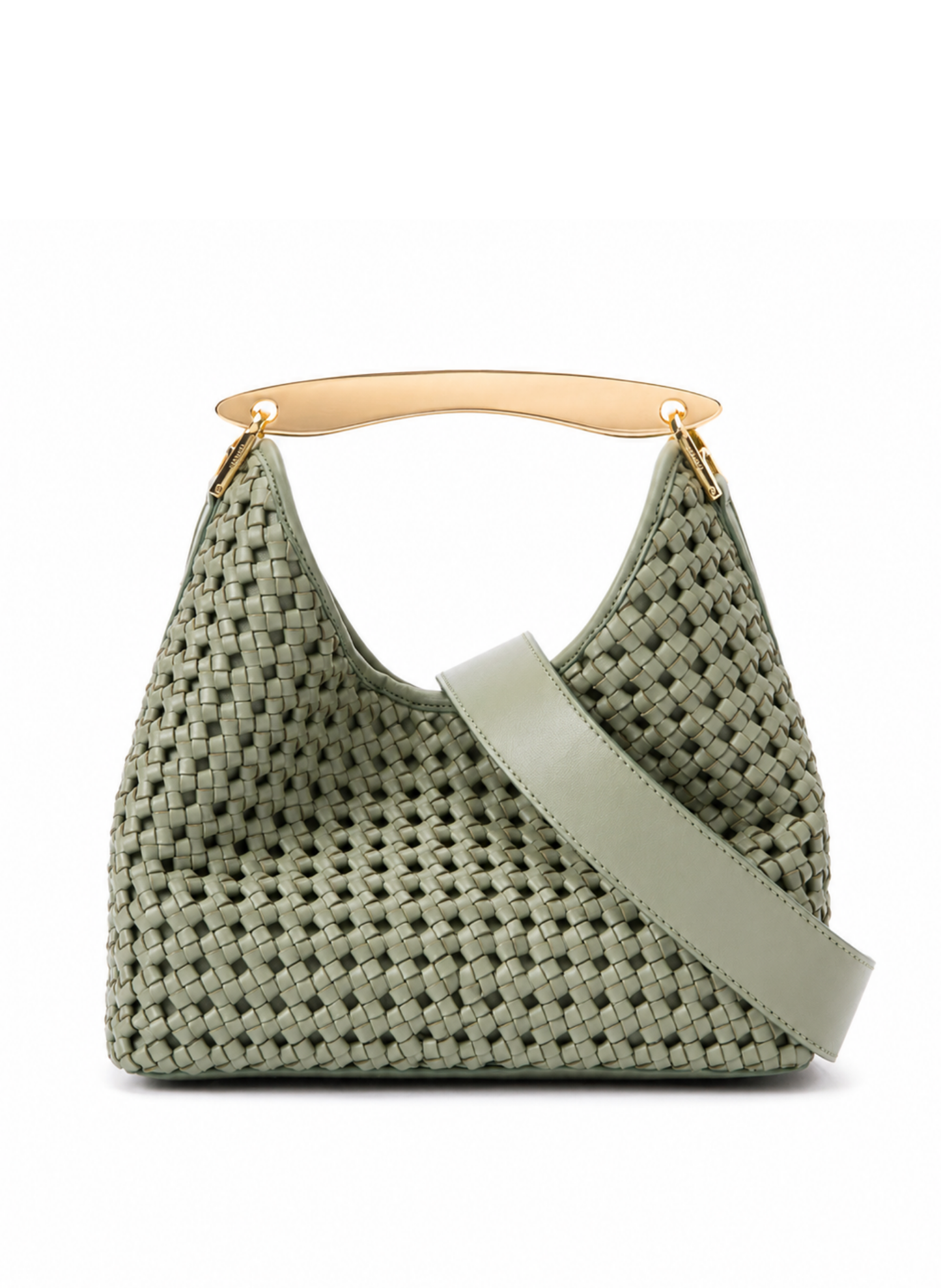 Boomerang Woven Leather Dusty Green