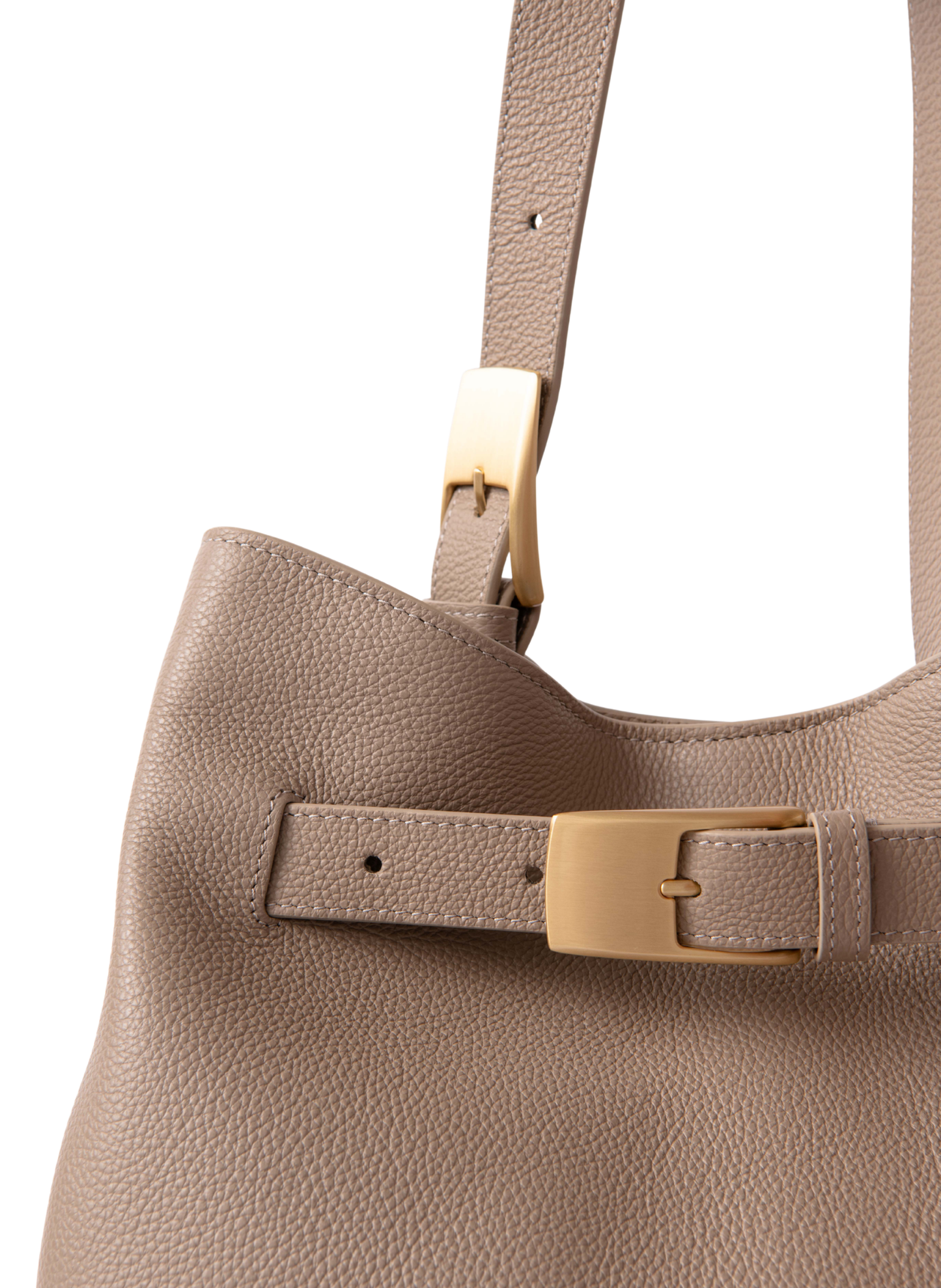 Belt Bag Pebbled Leather Taupe