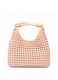 Boomerang Woven Leather Blush