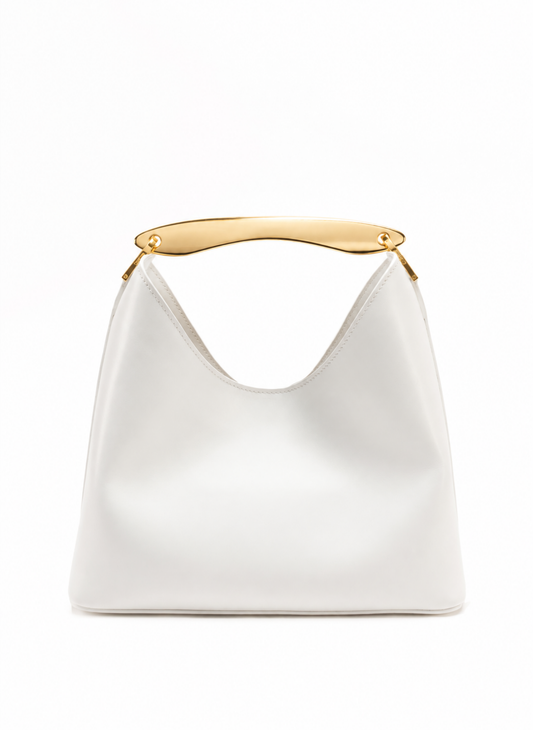 Boomerang Leather White - Gold