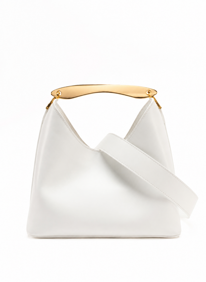 Boomerang Leather White - Gold