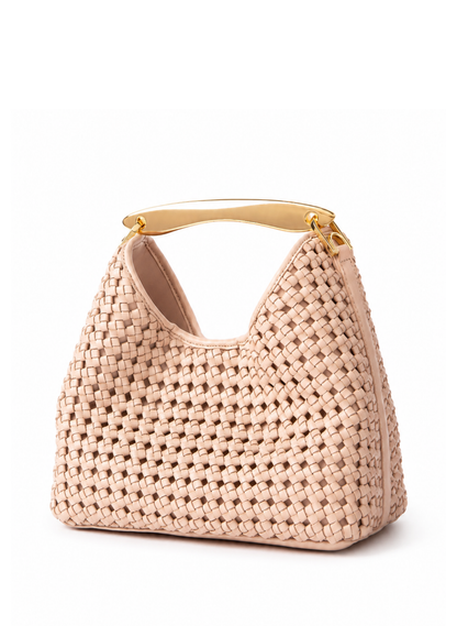 Boomerang Woven Leather Blush