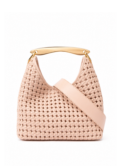 Boomerang Woven Leather Blush