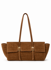 Le Bateau Large Croco Suede Cognac