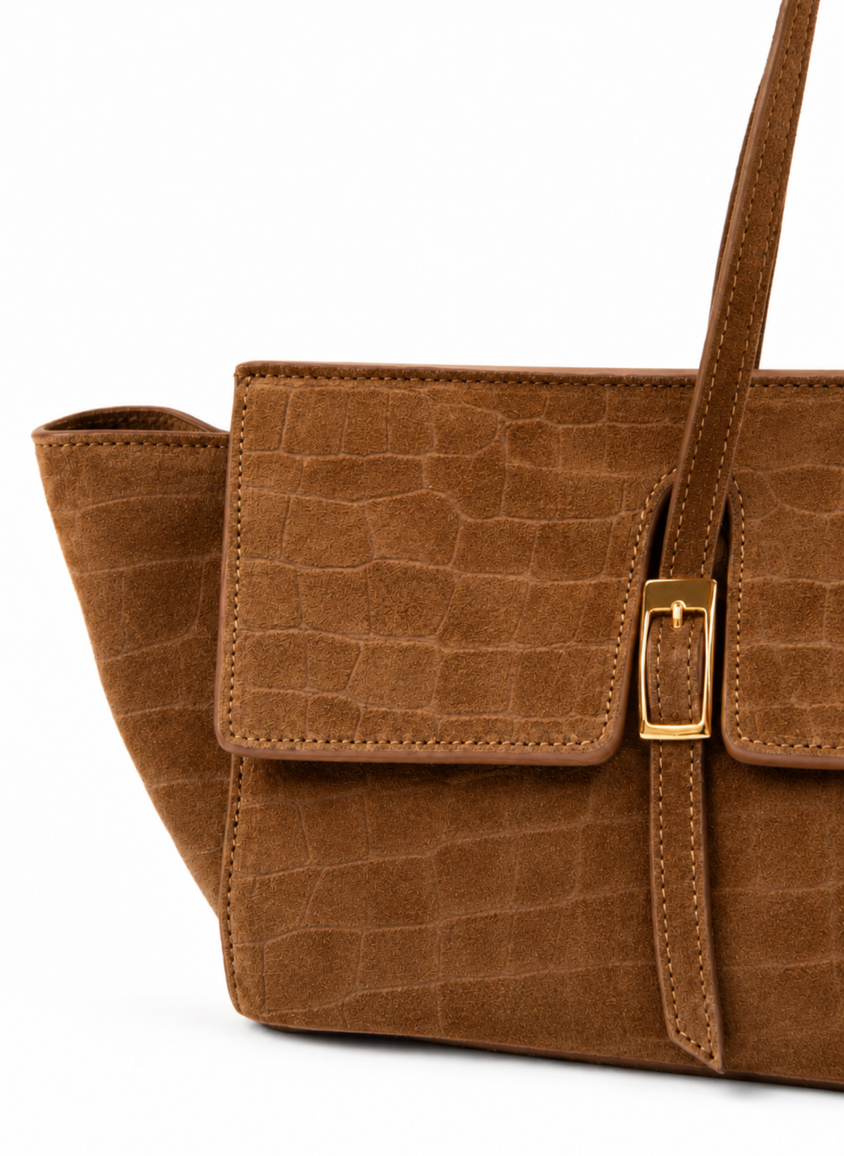 Le Bateau Large Croco Suede Cognac