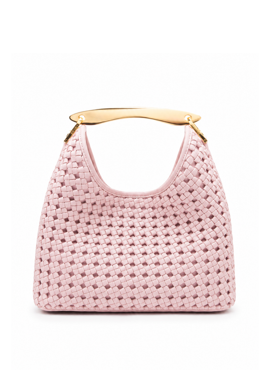 Boomerang Woven Leather Pink