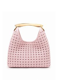 Boomerang Woven Leather Pink