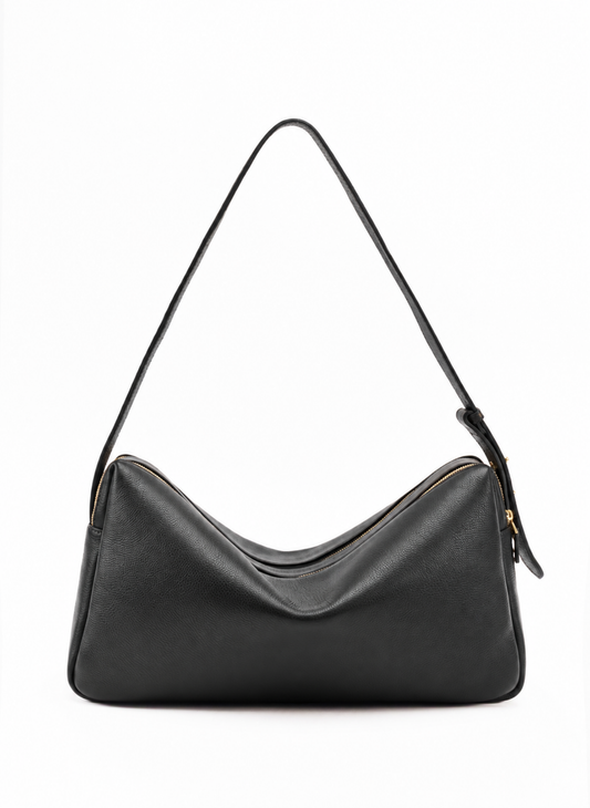 Trousse Large Pebbled Leather Black