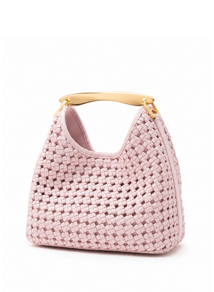 Boomerang Woven Leather Pink