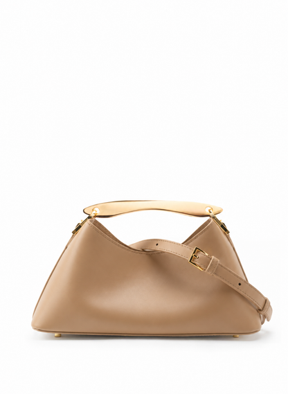 Mini Boomerang Leather Cappuccino