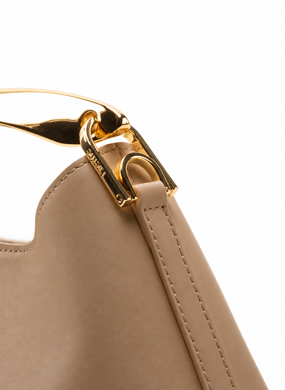 Mini Boomerang Leather Cappuccino