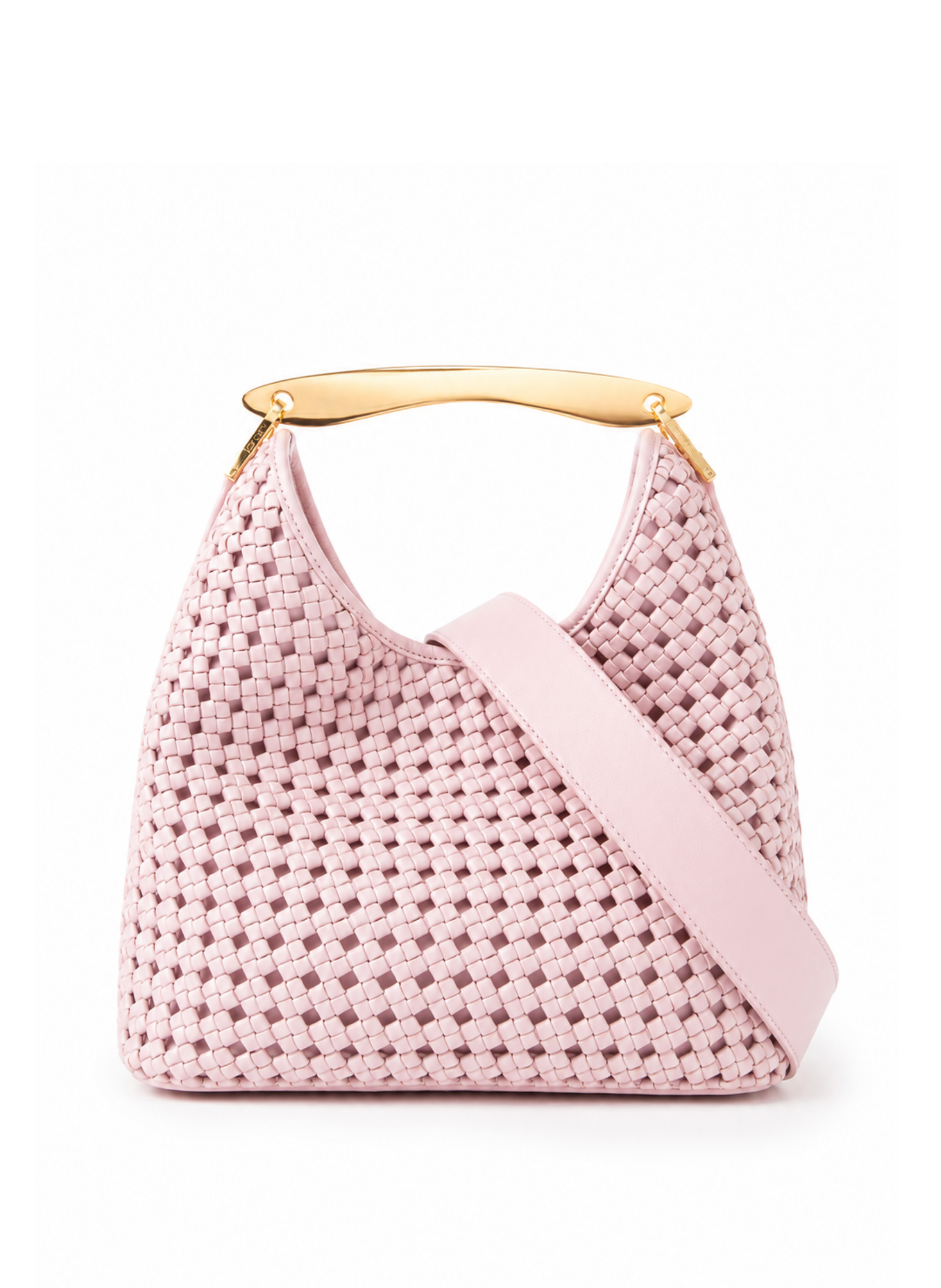 Boomerang Woven Leather Pink