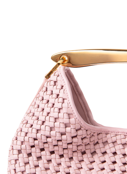 Boomerang Woven Leather Pink