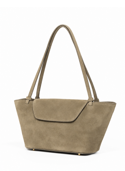 Courrier Tote Suede Truffle