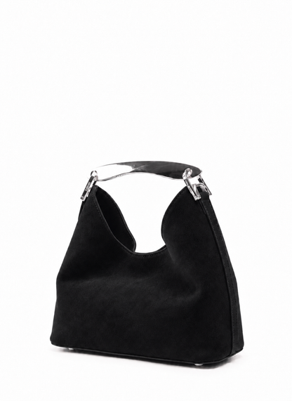 Small Boomerang Suede Black - Silver