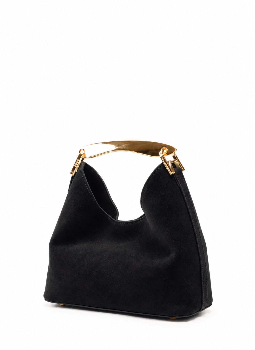 Small Boomerang Suede Black - Gold