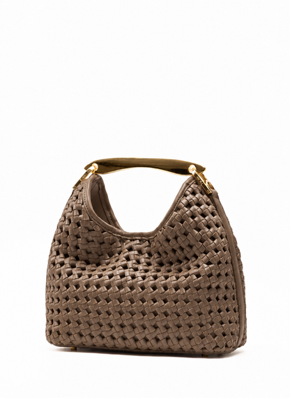 Small Boomerang Woven Leather Rock