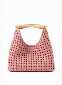 Boomerang Woven Leather Dark Pink