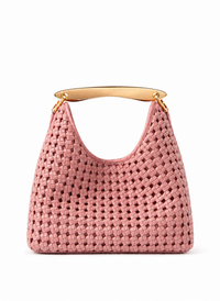 Boomerang Woven Leather Dark Pink