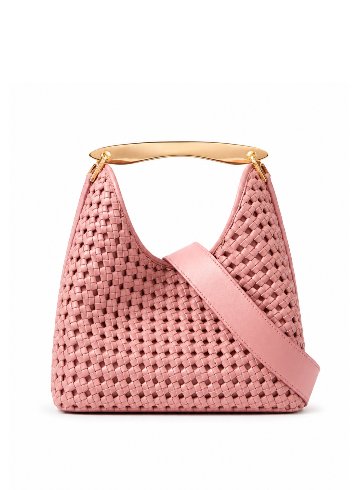 Boomerang Woven Leather Dark Pink