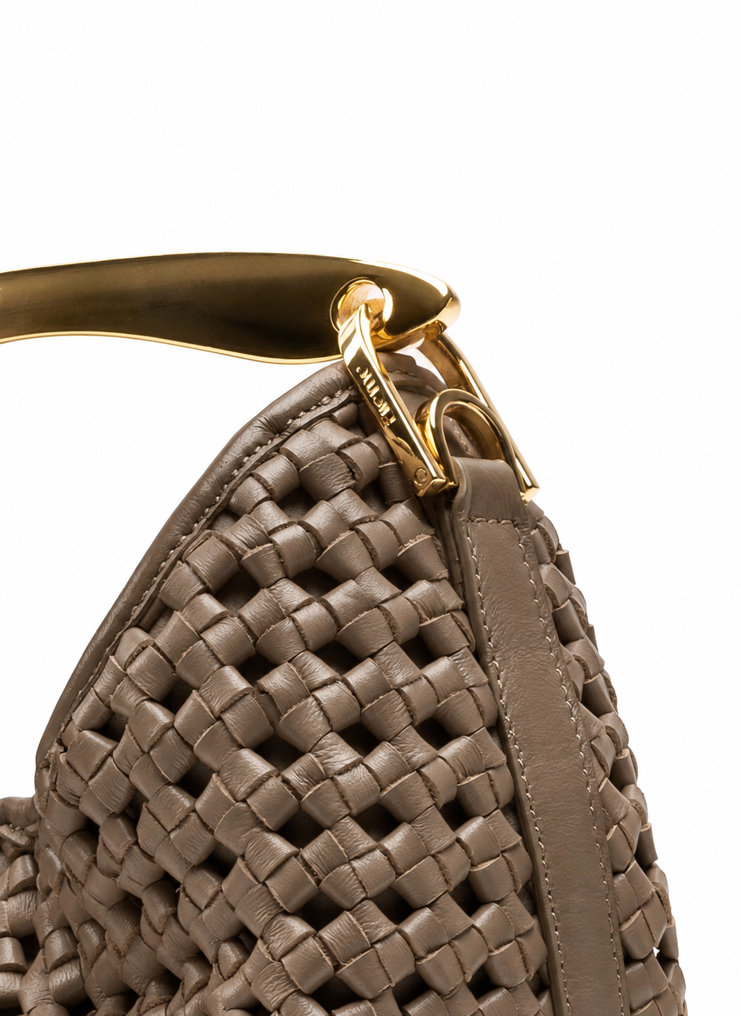 Small Boomerang Woven Leather Rock