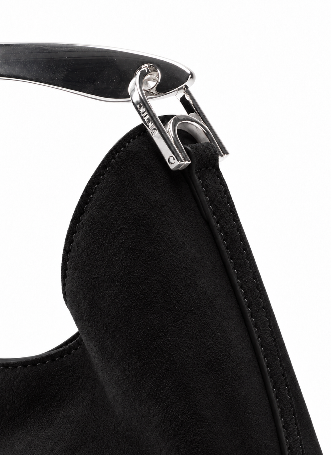 Small Boomerang Suede Black - Silver
