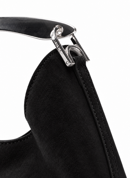 Small Boomerang Suede Black - Silver
