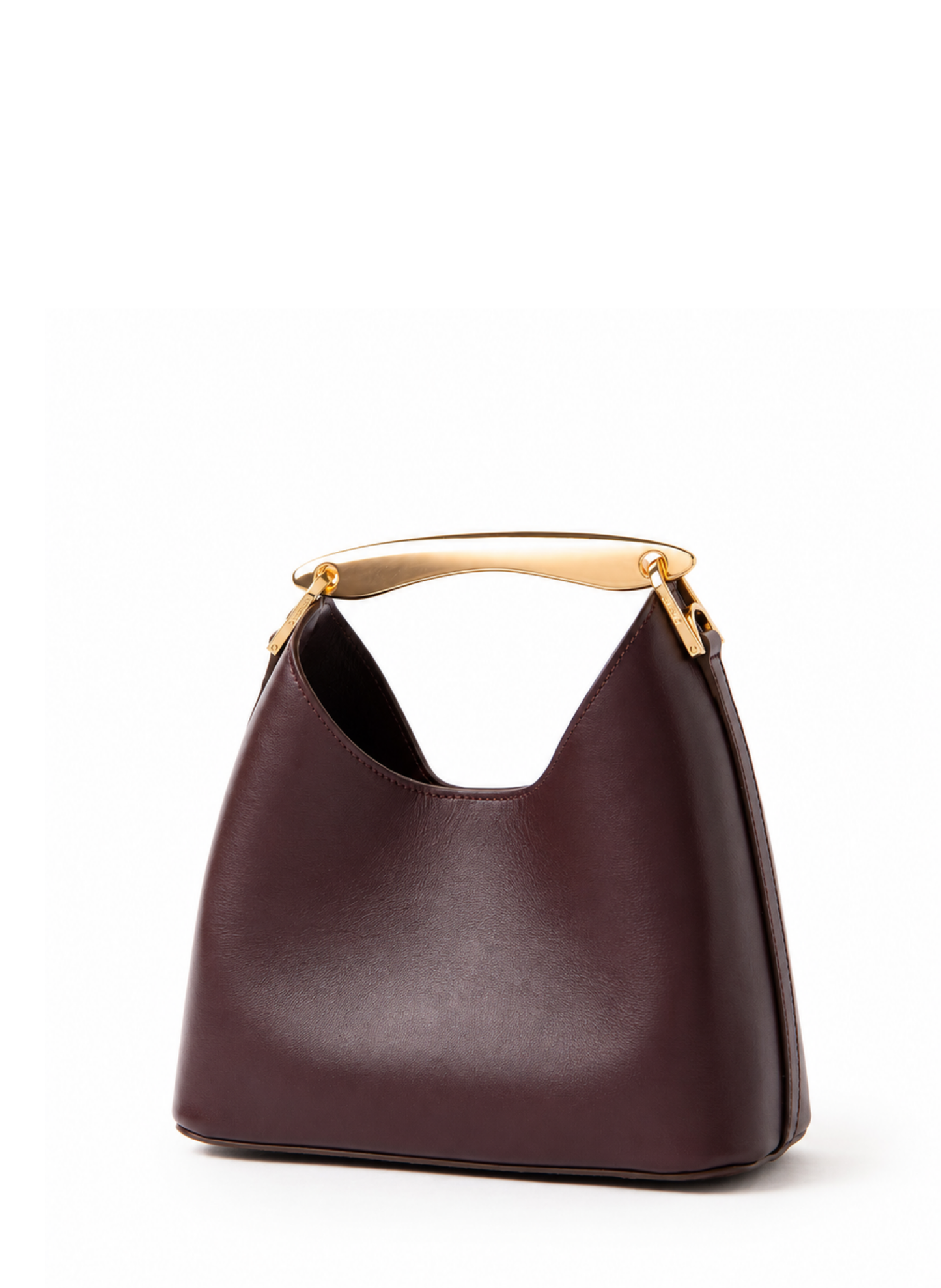 Small Boomerang Leather Wine