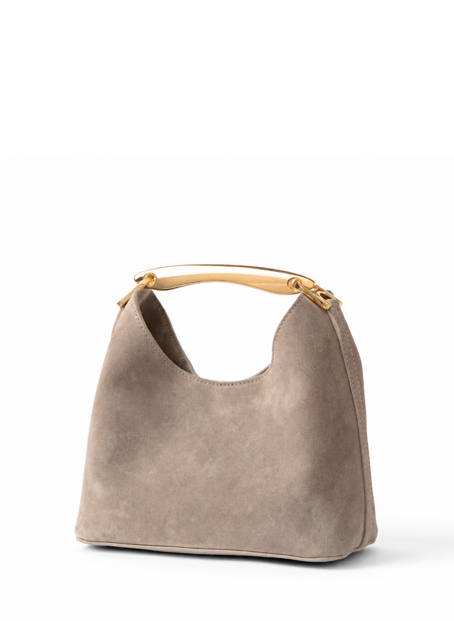 Small Boomerang Suede Earth - Gold