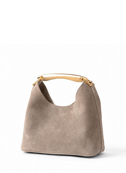 Small Boomerang Suede Earth - Gold