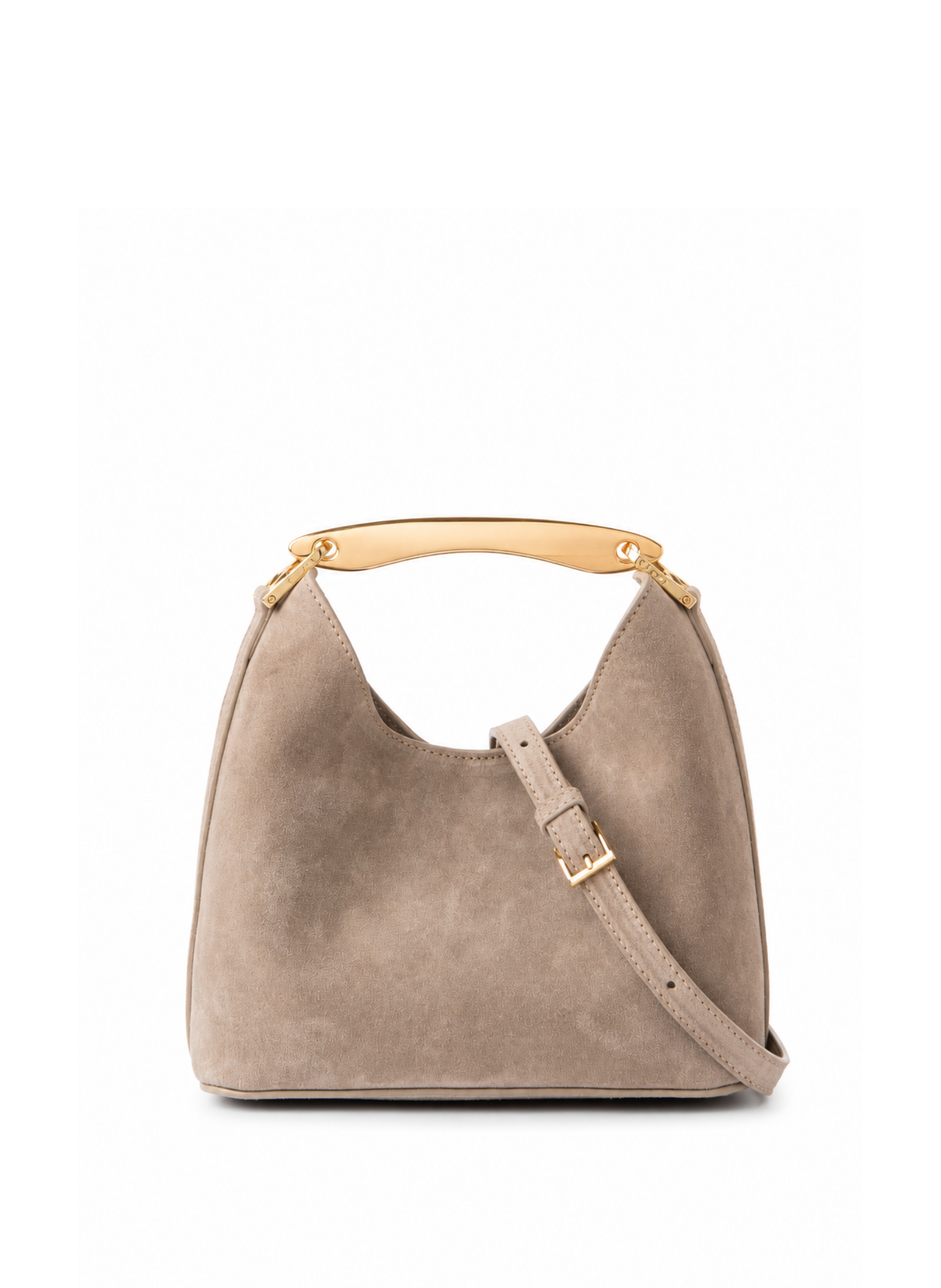 Small Boomerang Suede Earth - Gold