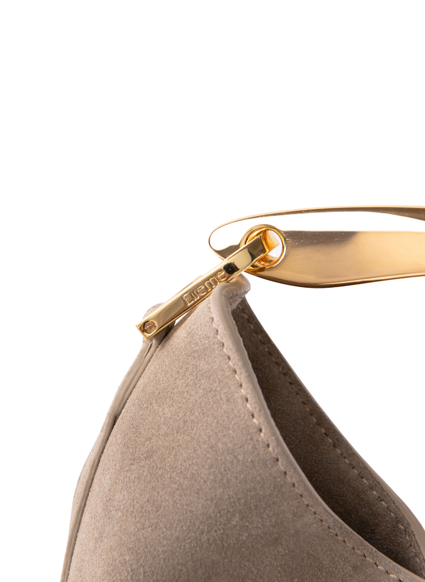 Small Boomerang Suede Earth - Gold