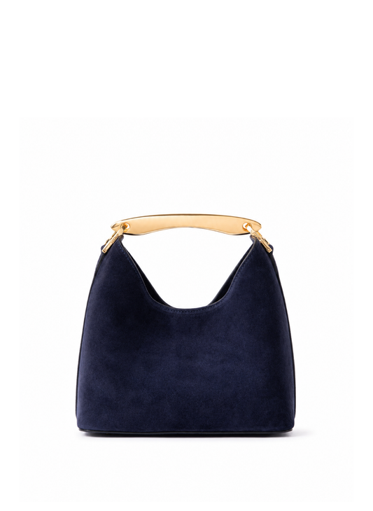 Small Boomerang Suede Midnight Blue