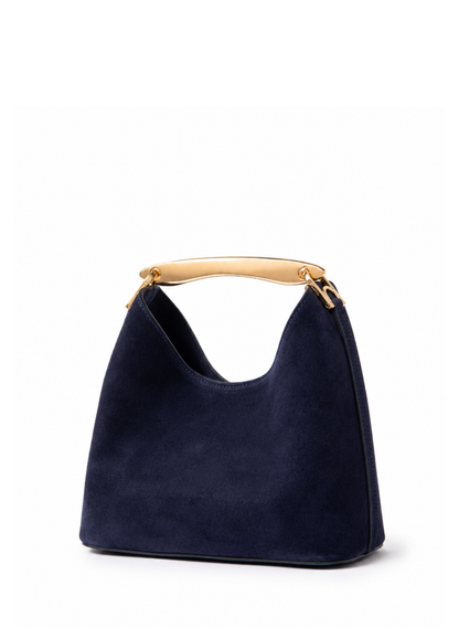 Small Boomerang Suede Midnight Blue