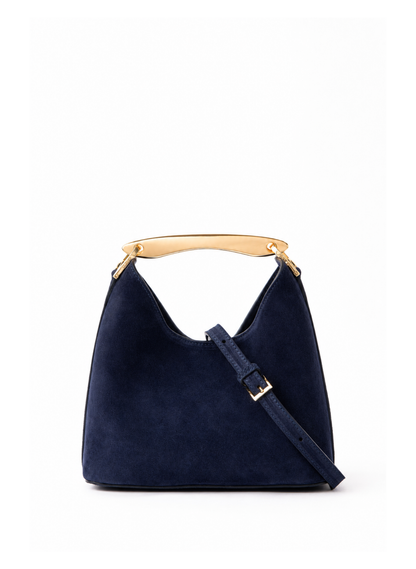 Small Boomerang Suede Midnight Blue