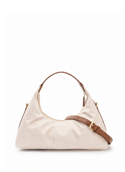 Le Nylon Medium Nylon/Leather Trimming Beige/Cognac