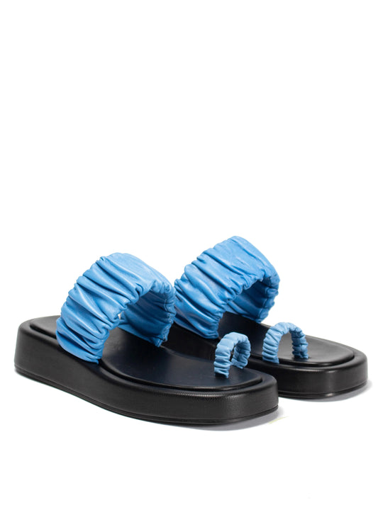 Amor Platform Sandale Bleu Moyen/Noir