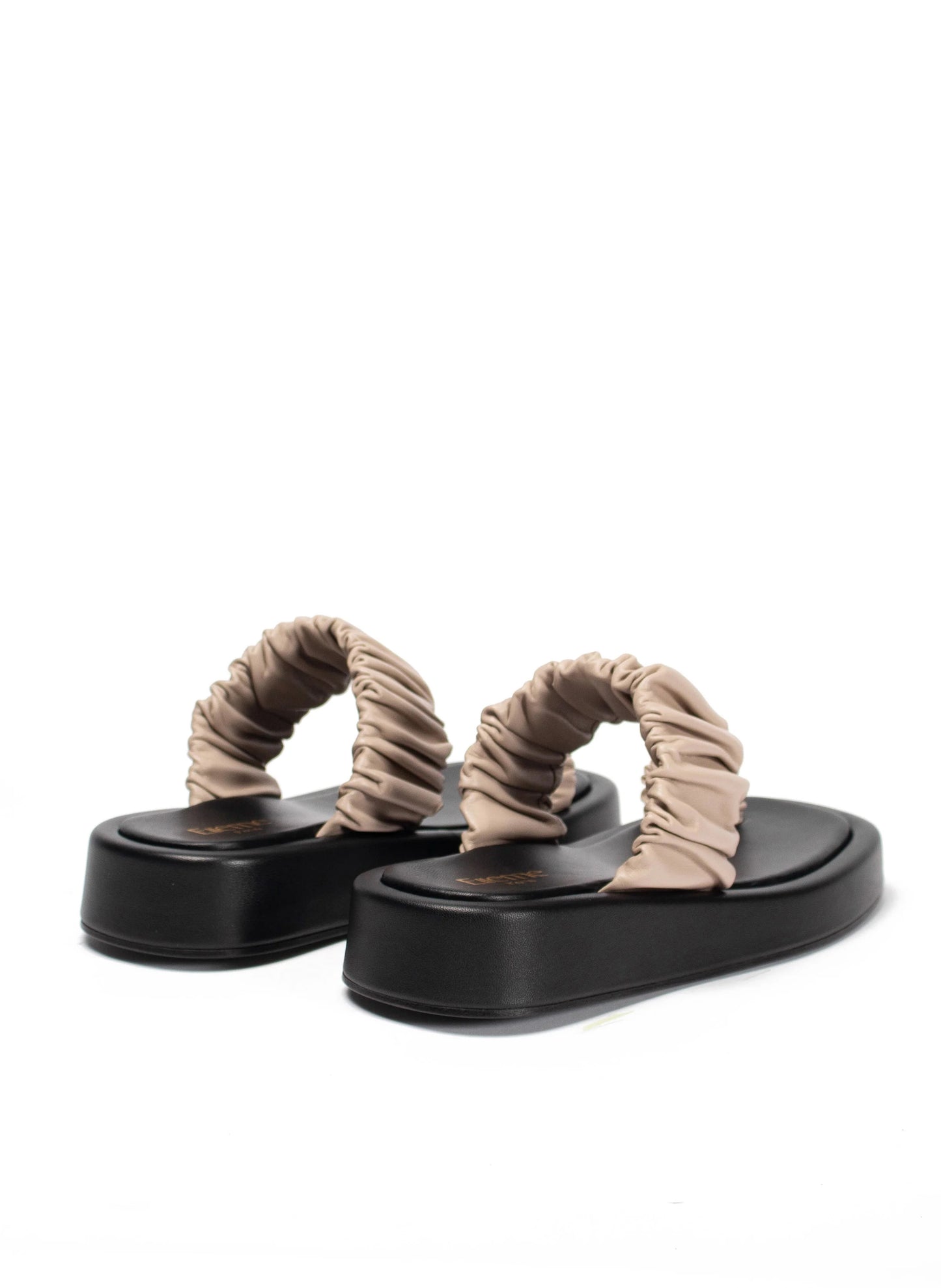 Amor Platform Sandale Taupe/ Noir