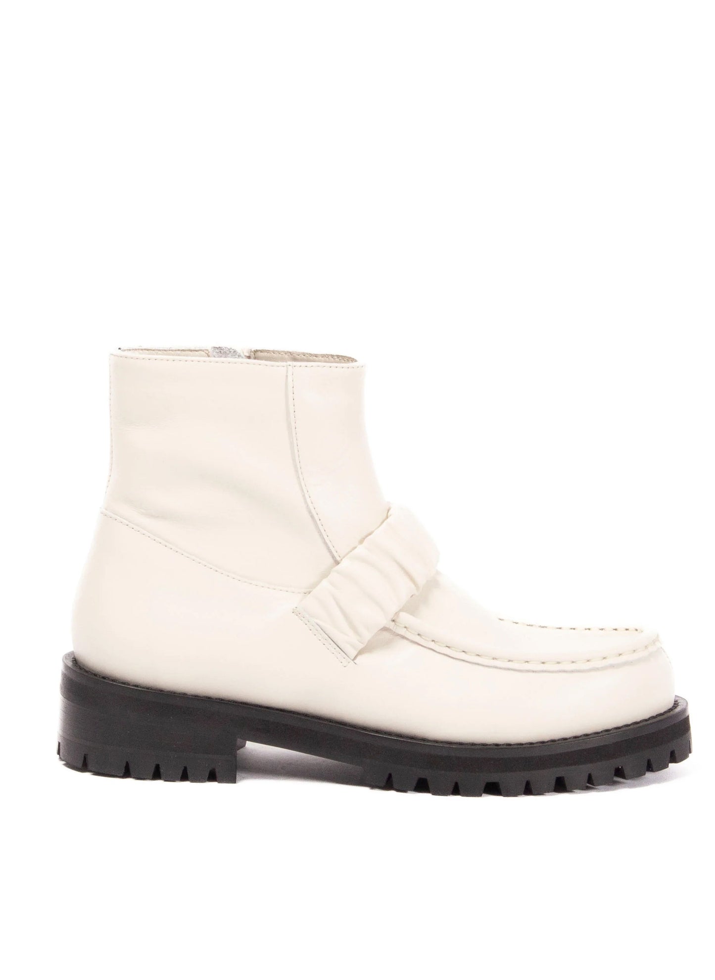 Bottines Mocassins Andrea Crème