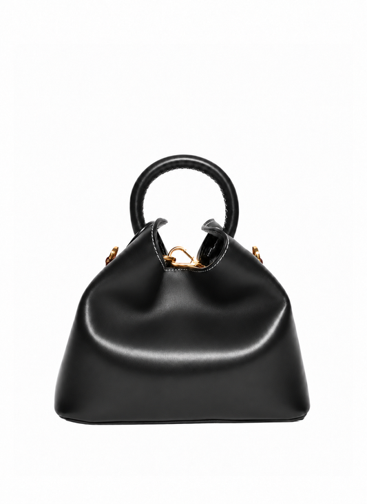 Baozi Leather Black/White Stitches
