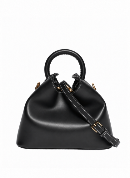 Baozi Leather Black/White Stitches
