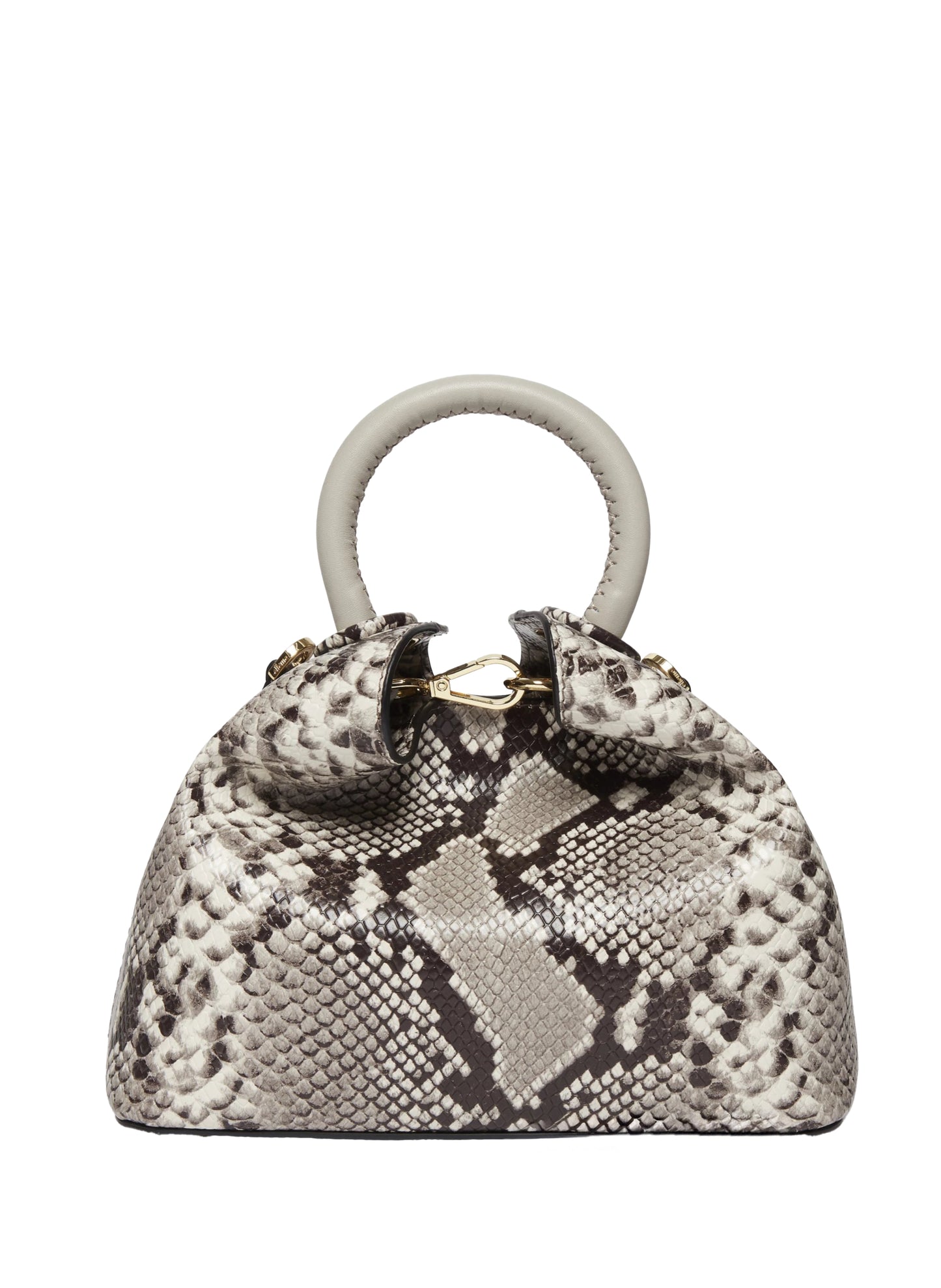 Baozi Leather Python Print Grey