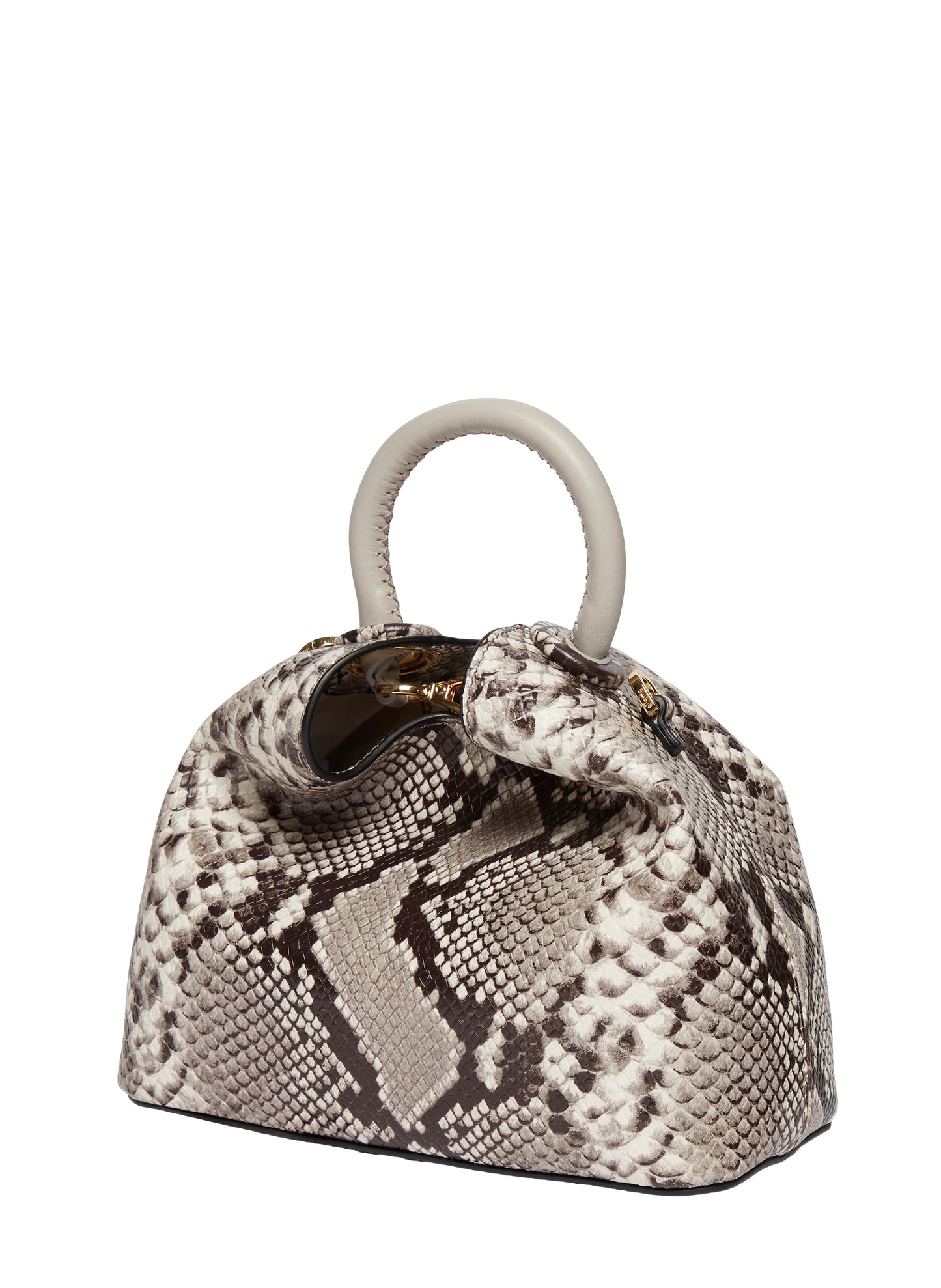 Baozi Cuir Imprimé Python Gris